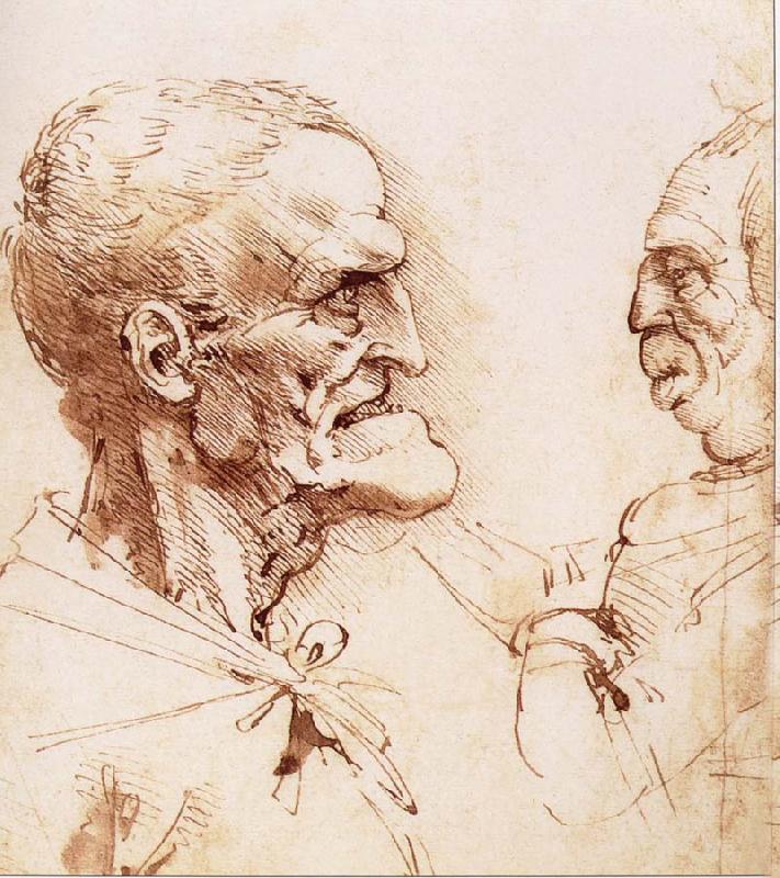 LEONARDO da Vinci Portrats of two men oil painting picture